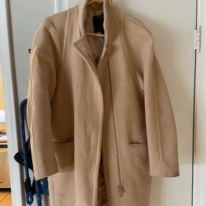 Jcrew stadium coat beige size 10